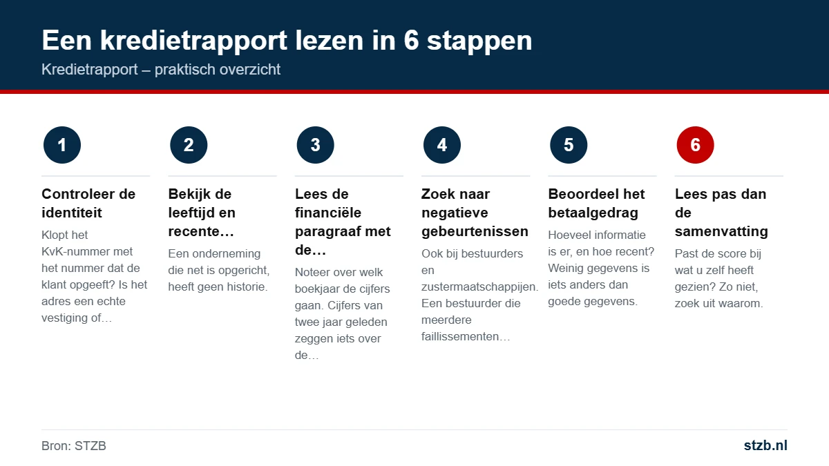 Kredietrapport: een kredietrapport lezen in 6 stappen